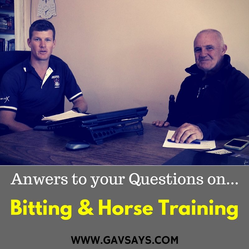 Gavin Chaplin & Rob Hampson answering your Bitting & Horse Training Questions...